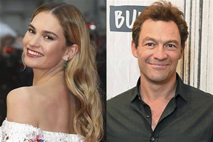Lily James and married actor Dominic West, best known for playing Noah Solloway in drama, 'The Affair', pictured during a weekend in Rome on 11 October 2020
