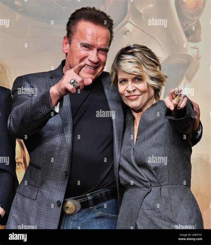 Linda Hamilton and Arnold Schwarzenegger attend the press conference for the Japan premiere of 'Terminator: Dark Fate' on November 5, 2019, in Tokyo, Japan | Source: Getty Images