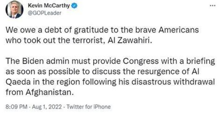 McCarthy demanded Biden's administration meet to discuss the 'steps we must take to keep our country safe and prevent terrorists from entering the United States'