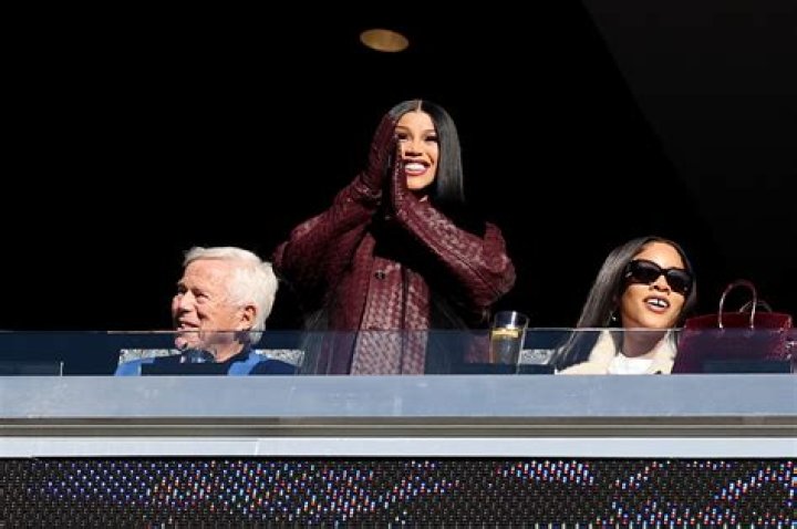 Meanwhile: Cardi made sure to include plenty of footage of herself to indicate what a good time she was having at the knees-up