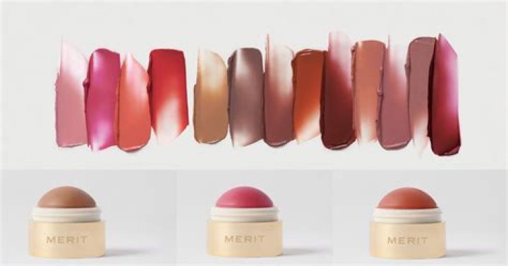 merit beauty flush balms on the left and the author wearing one on the right