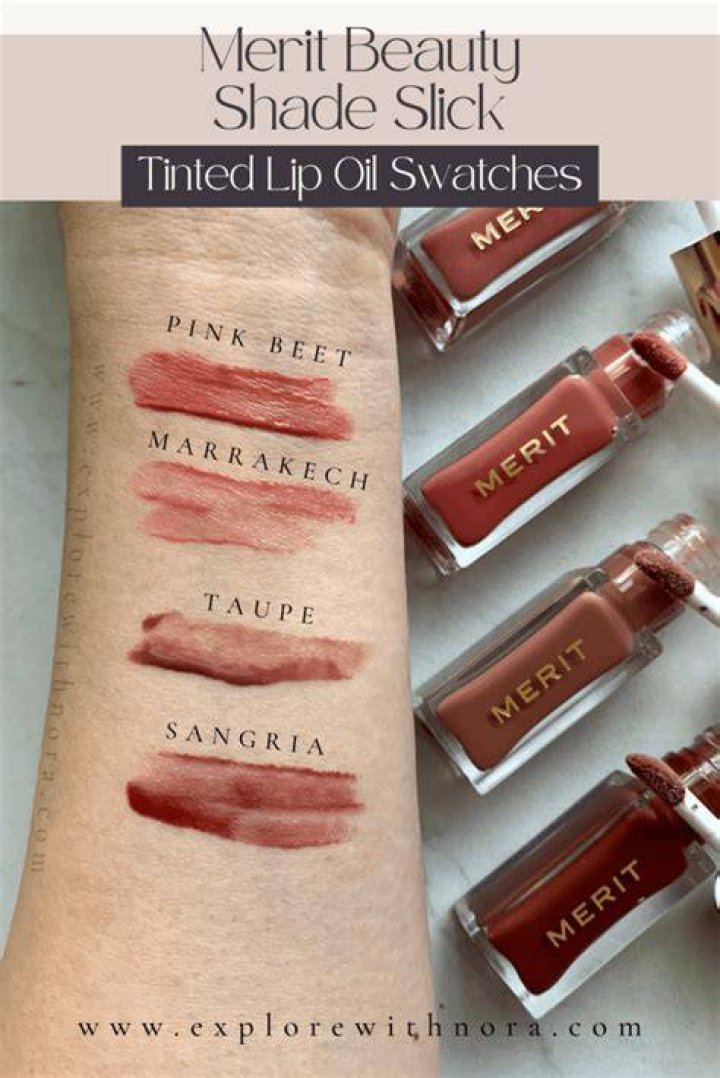 merit beauty shade slick on the left and author wearing it on the right