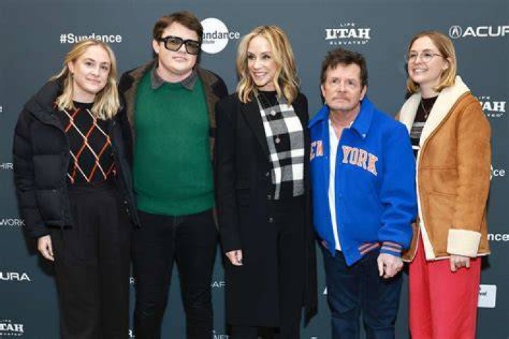 Michael J. Fox (2R) and Tracy Pollan (3R) with their children Aquinnah Fox, Sam Fox and Schuyler Fox attend the 2023 Sundance Film Festival "STILL: A Michael J. Fox Movie" Premiere at Eccles Center Theatre on January 20, 2023 in Park City, Utah | Source: Getty Images