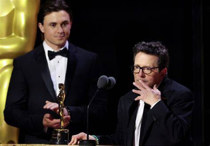 Michael J. Fox accepts the Jean Hersholt Humanitarian Award during the Academy of Motion Picture Arts and Sciences 13th Governors Awards at Fairmont Century Plaza on November 19, 2022 in Los Angeles, California | Source: Getty Images