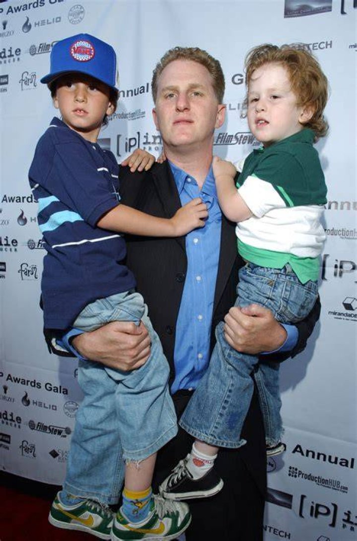 Michael Rapaport and sons, Maceo and Julian, are pictured during Tony Hawk's Project 8 Stand Up for Skateparks at Green Acres Estate on an unspecified date in Beverly Hills, California | Source: Getty Images
