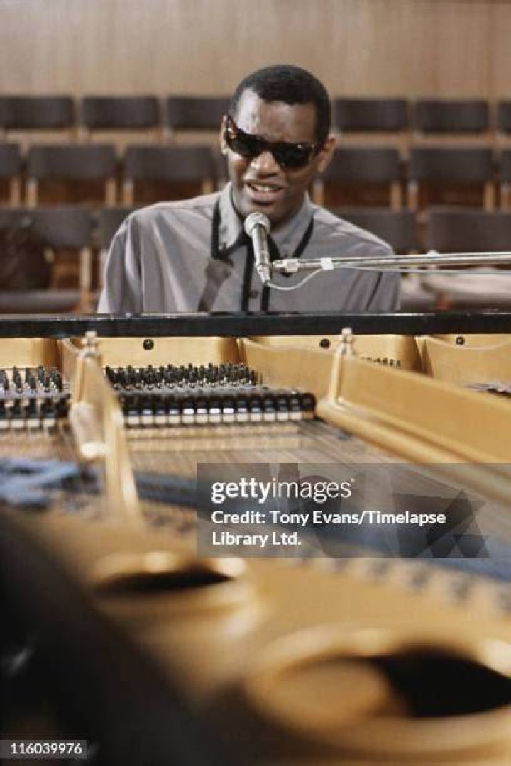 Musician Ray Charles at the 11th Annual Santa Cruz Blues Festival at Aptos Village Park May 24, 2003 in Aptos, California. | Source: Getty Images