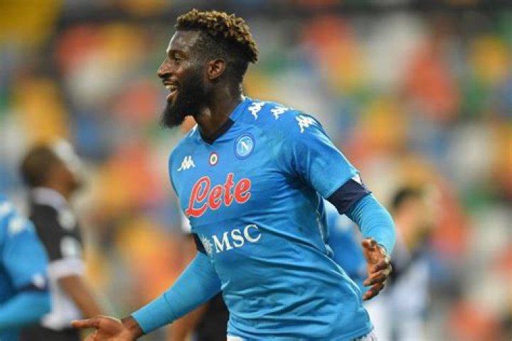 Napoli players including Tiemoue Bakayoko pictured on January 10, 2021
