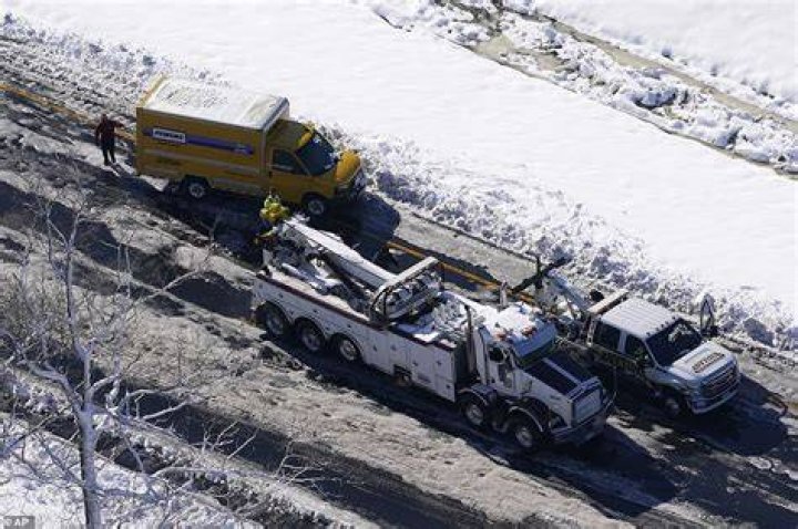 Near Quantico, hundreds of trucks were still seen in stand-still traffic as of Tuesday afternoon