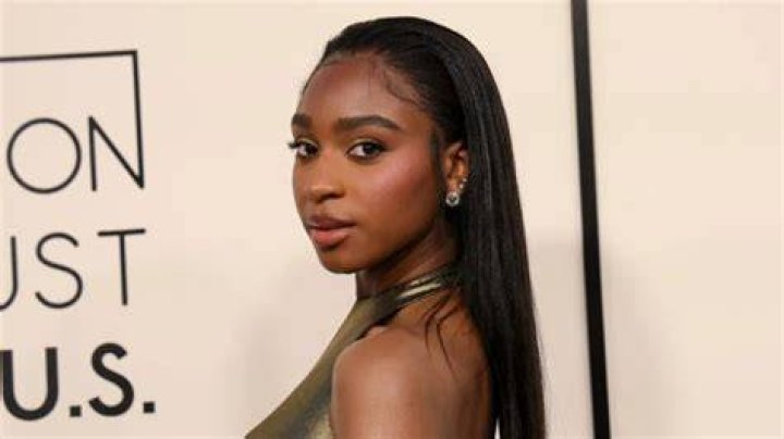 Normani posing in a see-Through skirt and a leather corset | Photo: