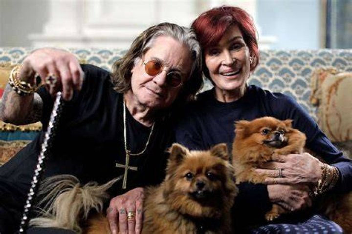Ozzy Osbourne with Sharon Osbourne at MTV's Total Request Live on March 21, 2005 in New York City. | Source: Getty Images