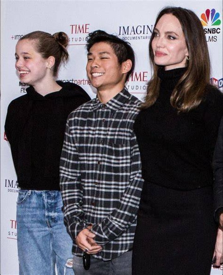 Pax Thien Jolie-Pitt, Shiloh Nouve Jolie-Pitt, Brad Pitt and Maddox Jolie Pitt during the premiere of "Unbroken" at TCL Chinese Theatre IMAX on December 15, 2014, in Hollywood, California. | Source: Getty Images