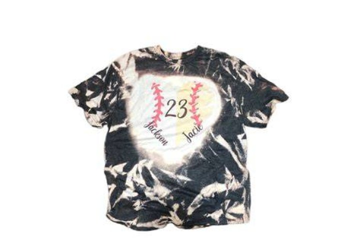 Personalized Softball Bleached Tee Shirt Etsy