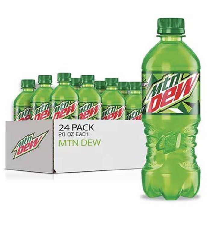 plastic bottles of mountain dew