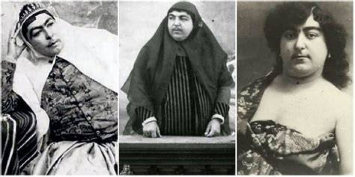 Portraits of Zahra Khanom Tadj esSaltaneh, the Beauty Symbol of Persia For Whom 13 Men