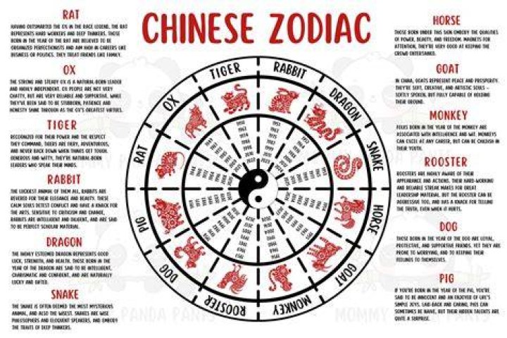 Printable Chinese Zodiac Chart