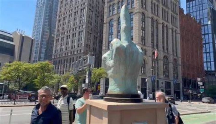 ProTrump New York artist erects 20foottall likeness of president on lawn Fox News