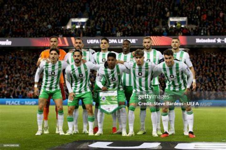 Real Betis players complain to the referee during their match against Sevilla on June 11, 2020