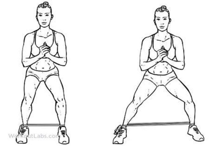 resistance band side steps