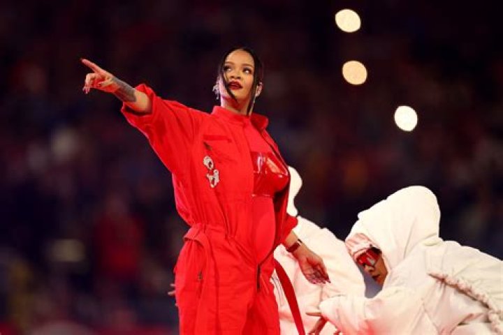 Rihanna at the Apple Music Super Bowl LVII Halftime Show on February 12, 2023 in Glendale, Arizona. | Source: Getty Images
