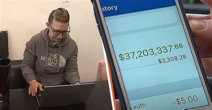 Ruth Balloon on her laptop [left]; Ruth Balloon&rsquo;s bank account [right]. │Source: 