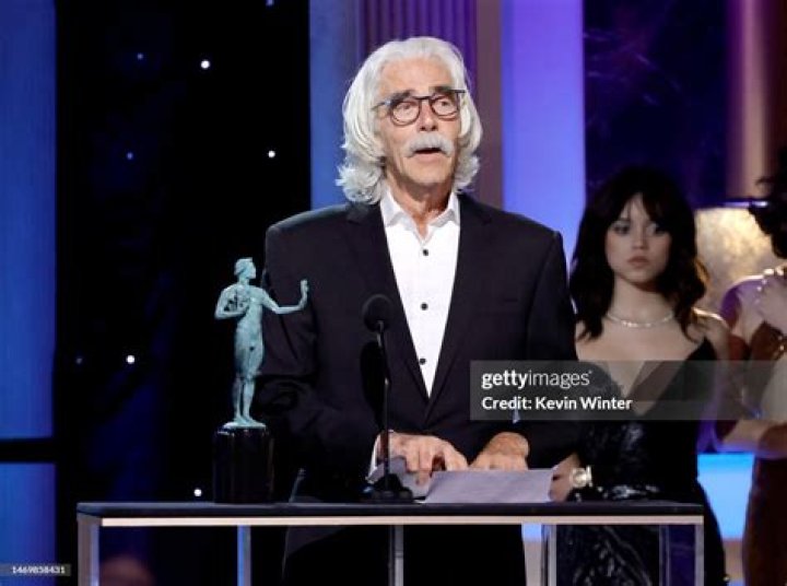 Sam Elliott accepts the Outstanding Performance by a Male Actor in a Television Movie or Limited Series Award for "1883" at the 29th Annual Screen Actors Guild Awards on February 26, 2023, in Los Angeles, California | Source: Getty Images