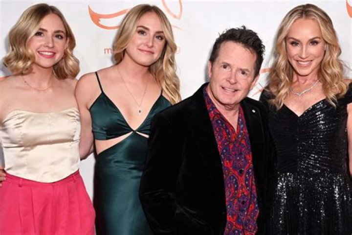 Schuyler Fox, Aquinnah Fox, Michael J. Fox, Tracy Pollan and Sam Michael Fox attend the 2022 A Funny Thing Happened On The Way To Cure Parkinson's at Cipriani South Street on October 29, 2022 in New York City | Source: Getty Images