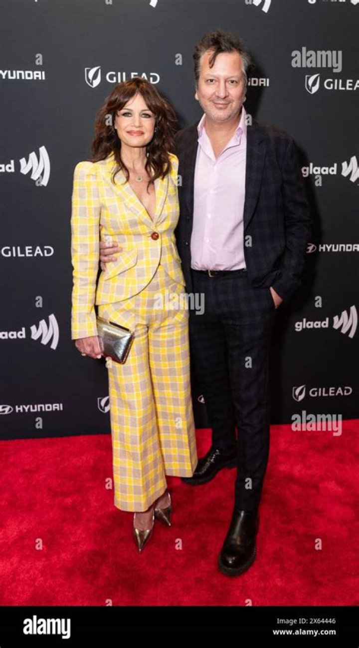 Sebastian Gutierrez and Carla Gugino at the after-party for Sony Pictures Classics' "Whiplash" at Carnegie Hall on September 29, 2014, in New York City. | Source: Getty Images