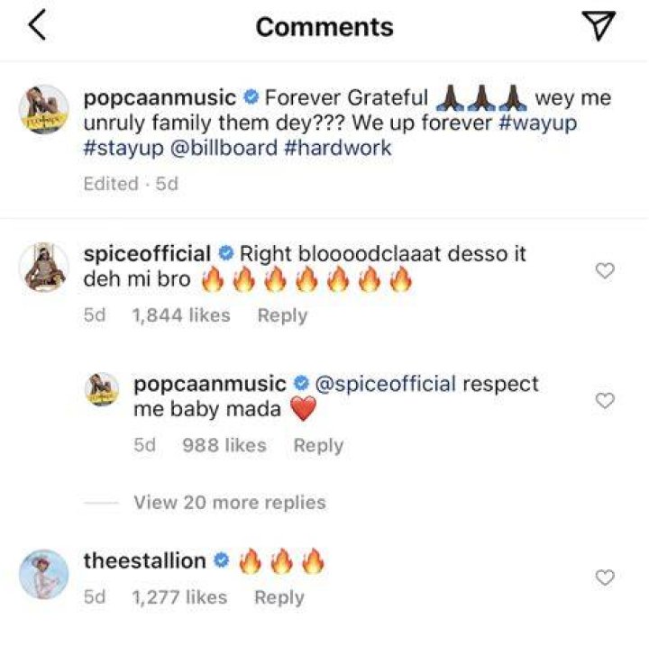 Spice Popcaan comment