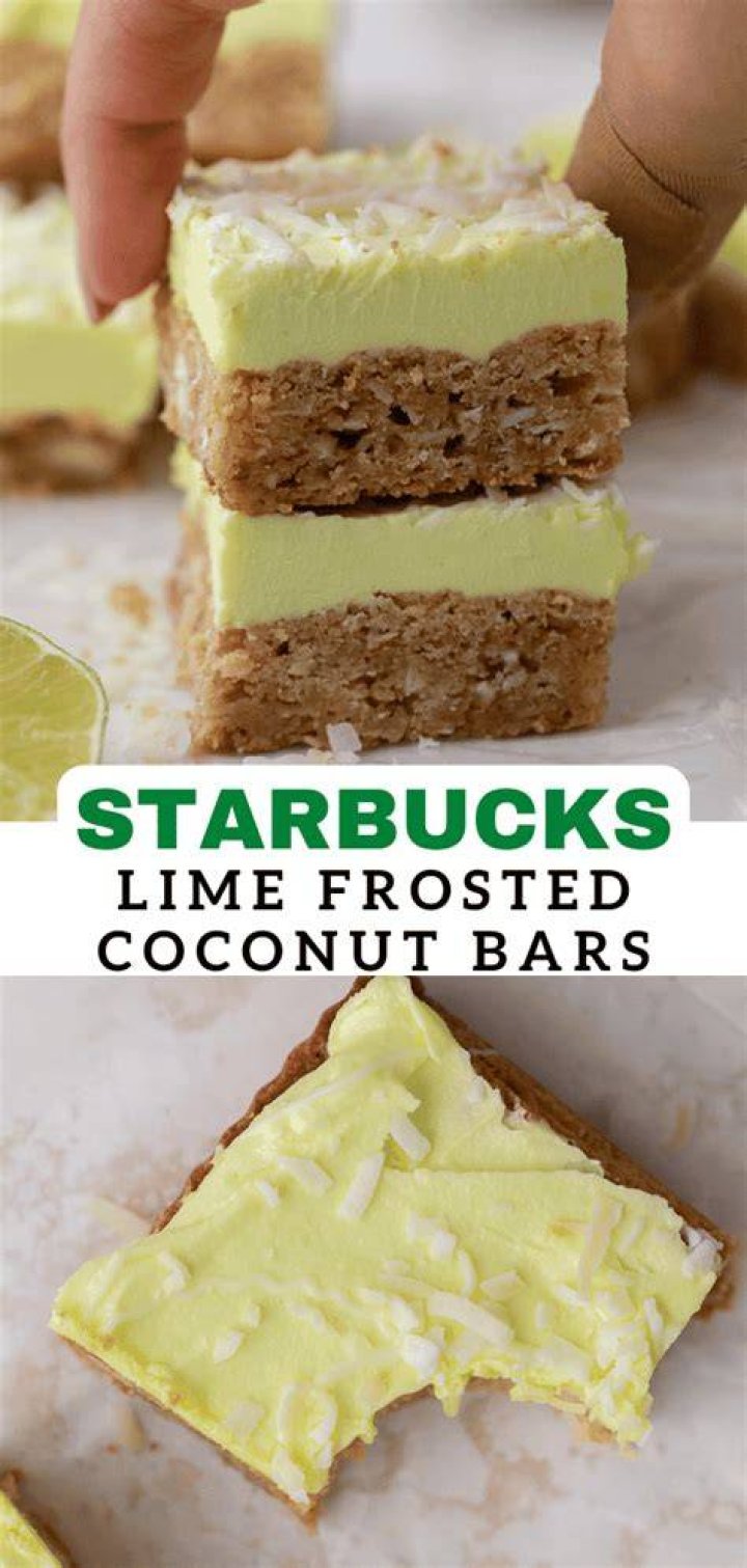 starbucks lime frosted coconut bar