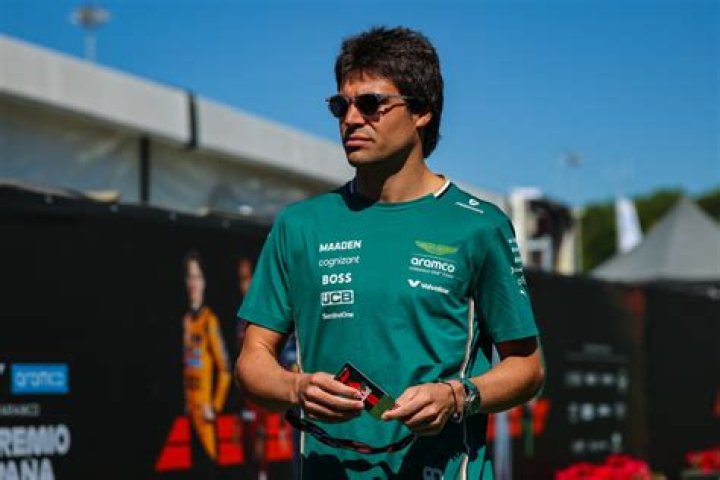 Struggle: Aston Martin driver Lance (right) finished in 10th place during the Bahrain Grand Prix on Sunday