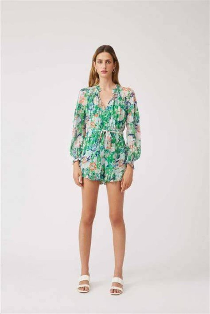 Suncoo izy green floral playsuit 10 t1 Artofit
