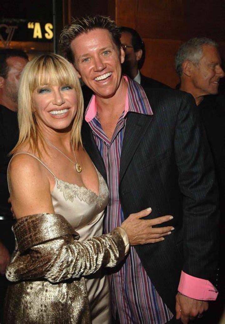 Suzanne Somers and Bruce Somers Jr. at her Hollywood Walk of Fame star ceremony in Hollywood, California on January 24, 2003 | Source: Getty Images