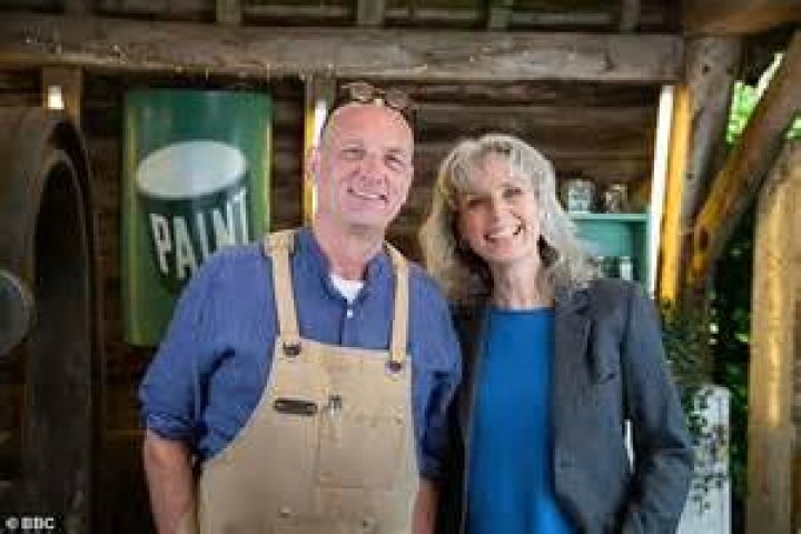 Suzie Fletcher and her brother Steve on the set of The Repair Shop