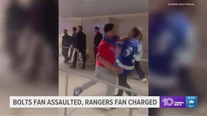 The Lightning fan was knocked out cold but reportedly refused medical at the scene