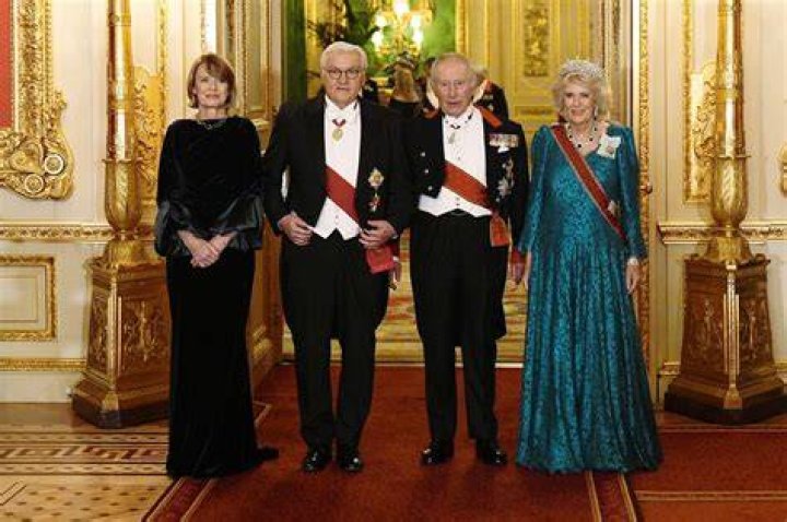 The Queen with then-President Donald Trump and First Lady Melania Trump at Buckingham Palace in London on June 3, 2019