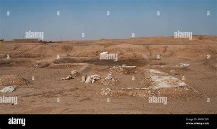 The site is mostly barren aside from a small trailer. It's unclear if anyone lives in it or if was just used by the training camp