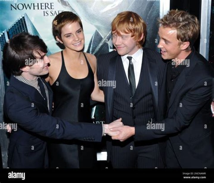 Tom Felton, Emma Watson, Daniel Radcliffe, Rupert Grint and Matthew Lewis on July 11, 2011 in New York City | Photo: Getty Images