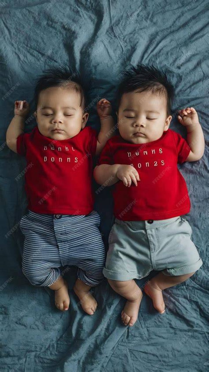 Twin babies wearing red shirts | Source: Pexels