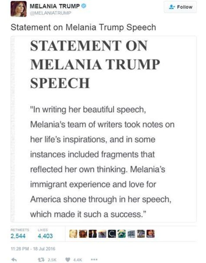 User comment about Melania Trump, dated November 28, 2023 | Source: Instagram/people