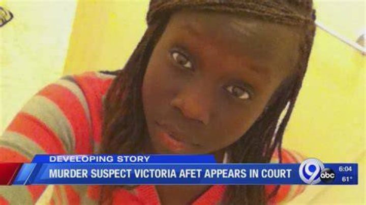 Victoria Afet appears on local news coverage