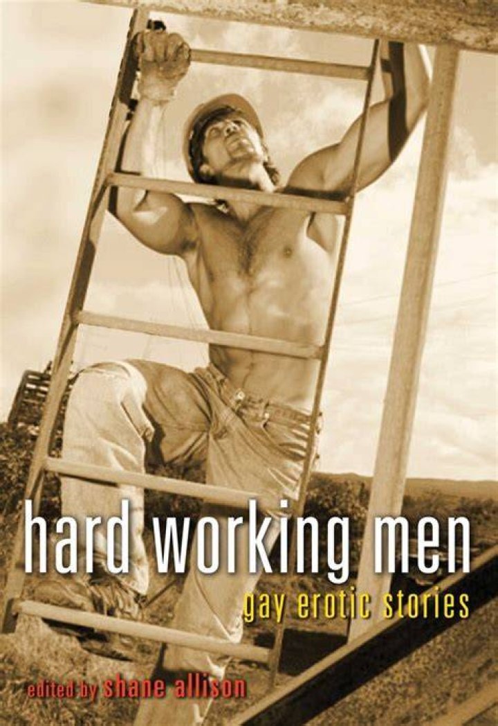Working hard: The men were working on improving their surroundings