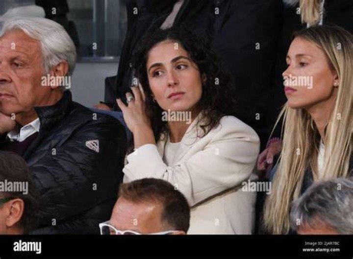  Xisca Perello in the stands at Wimbledon watching her partner Rafa Nadal