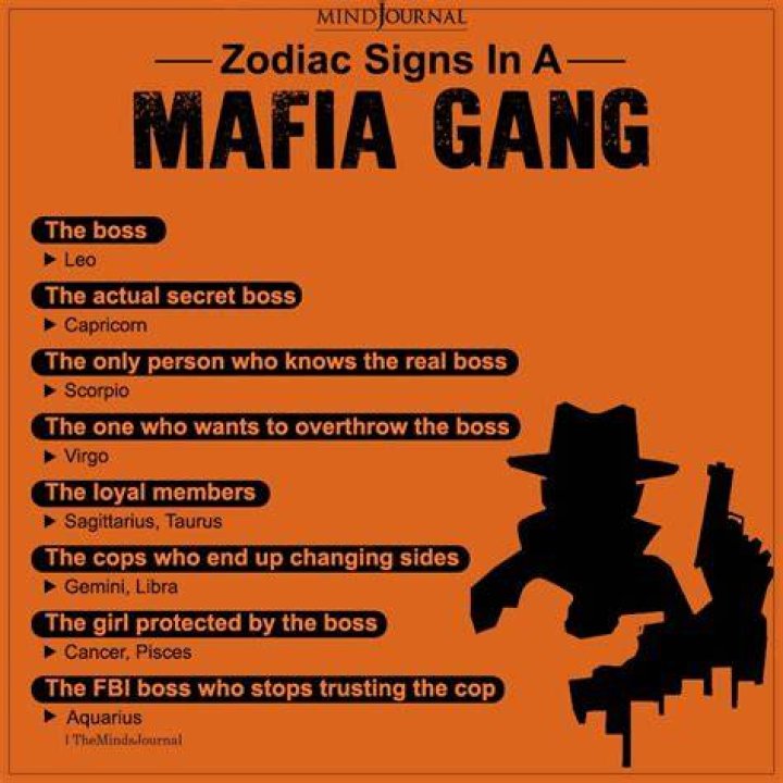 Zodiac Signs In A Mafia Gang Mafia quote, Mafia, Zodiac